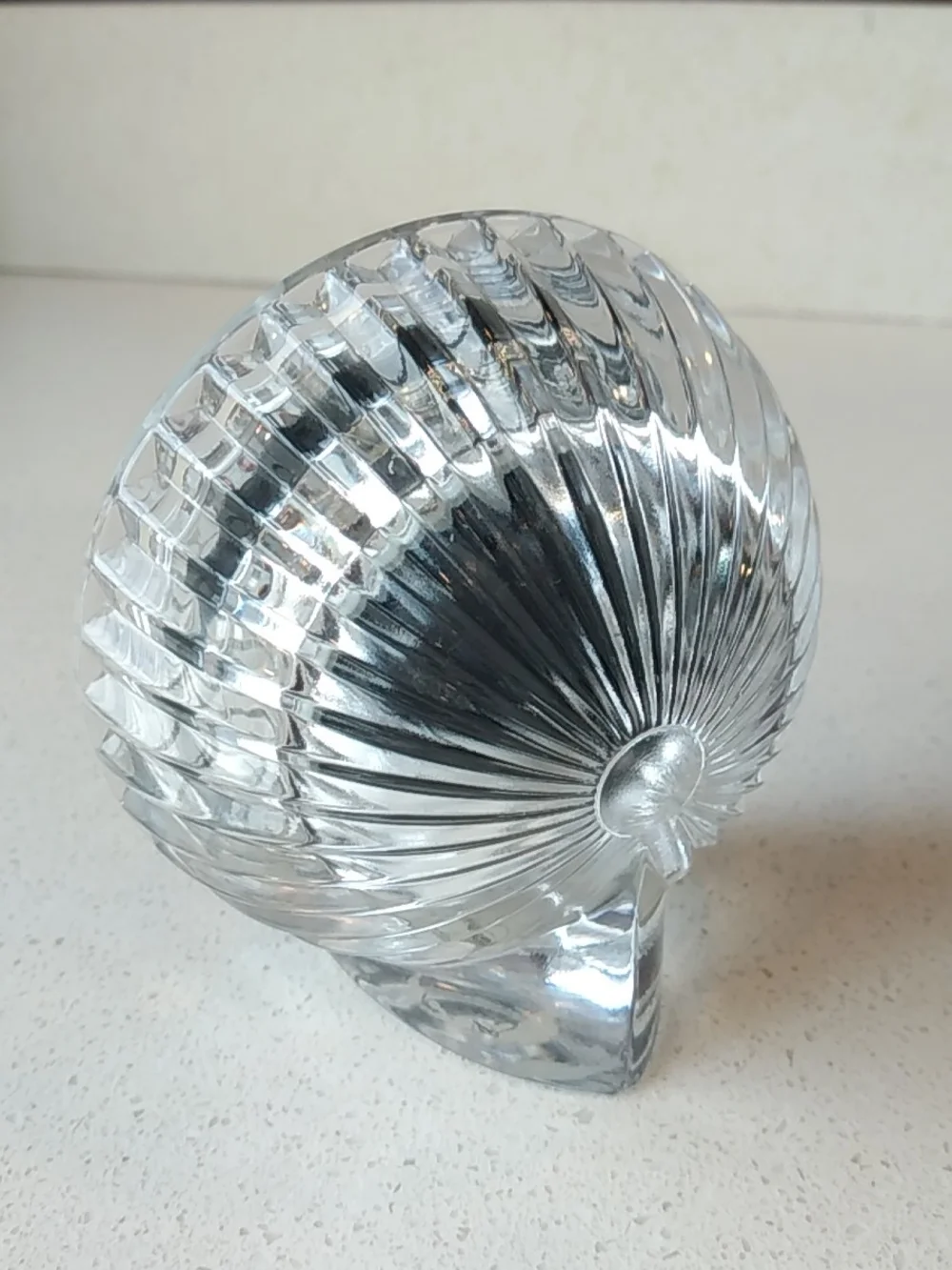 Cristal D'Arques France Classic Clear Crystal Table Clock - Silver Tone Accent